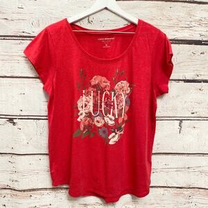 LUCKY BRAND Floral Graphic Shirt Sz XL